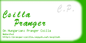 csilla pranger business card